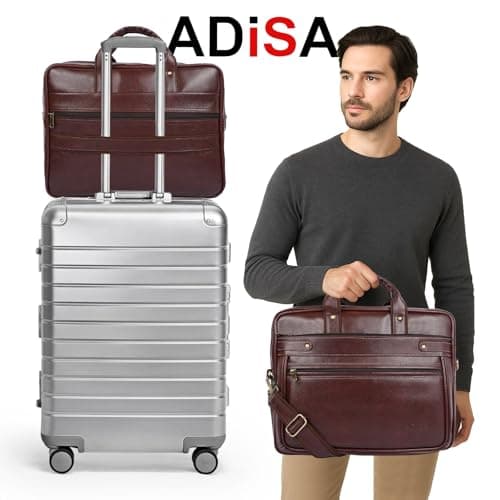 ADISA Laptop Messenger Office Bag Briefcase for Work for Men (LB6051-BRO) 5
