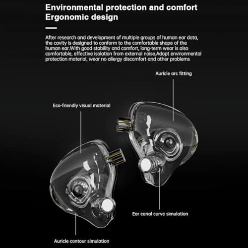 Concept Kart ND VenusIEMr Earphone with Mic, Dynamic Drive HiFi N52 Rubidium Magnet Diaphragm Wired in-Ear Monitor, 0.75mm 2Pin Connector, Detachable OFC Cable USB C Jack (Type-C with Mic (Blue)) 5