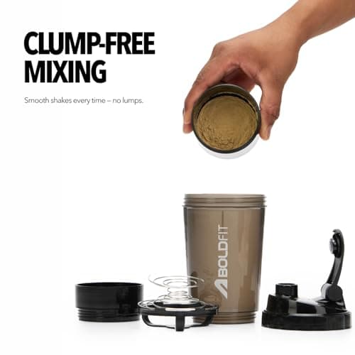 Boldfit SpiderX Gym Shaker Bottle, Shakers for Protein Shake with 2 Storage Compartment Gym protein shaker for workout 3