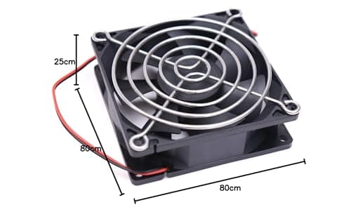 Electronic spices DC 12V Cooling Fan for PC Case, CPU Cooler with 3 Inches Grill 3
