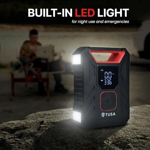 TUSA Storm Pro 10X Fastest Tyre Inflator, Inflates Tyre in 2.5 Minutes (0-33 PSI), 2 in 1 Corded & Cordless Portable Air Compressor with 150 PSI Digital Display for Cars, Bikes (1 Year Warranty) 5