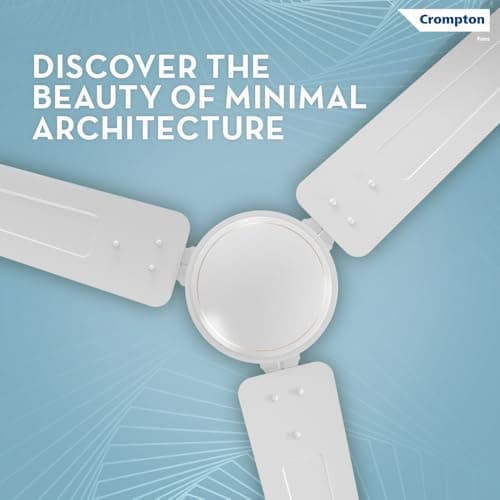 Crompton Surebreeze Sea Sapphira 1200 mm Ceiling Fan for Home | 2026 Model | BEE Star Rated | Energy Efficient | Superior Air Delivery | High Speed | 2 Year Brand Warranty | Opal White 4