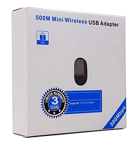 BigPlayer 500Mbps Mini Wireless Network Adapter USB WiFi Interface Dongle for Desktop Laptop Internet Connectivity