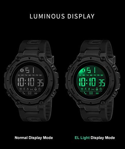 Shocknshop Digital Sports Rubber Stylish Multifunctional Electronic LED Black Dial and Band Wrist Watch for Men Boys -WCH78 (Black) 5