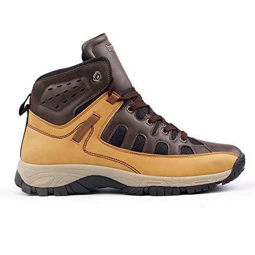 Bacca Bucci® Snowball 6 inches Moto Inspired Mountaineering Backpacking Hiking/Trekking Outdoor Boots for Men for Beginners- Brown, Size UK6 5