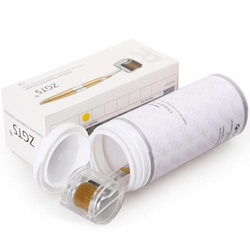 ZGTS Professional Gold Plated 192 Needles Titanium Alloy Derma Roller, Gold, 0.5mm