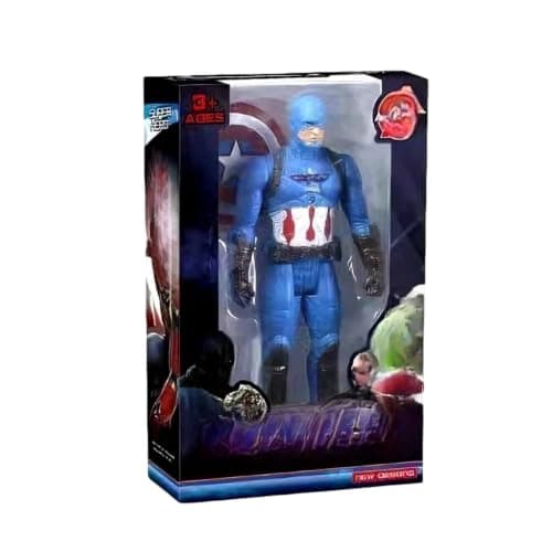 SHAKTISM Super Hero Action Figure Toy Set with Light, 1-Piece Comic Hero Figurines, Durable Plastic Figures, Movable Parts, Collectible Toys for Boys & Girls