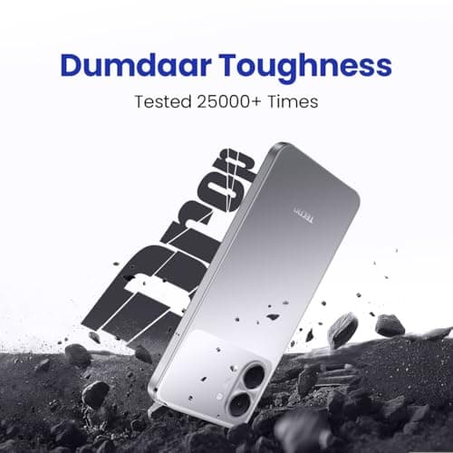 Tecno Spark Go 3 (Titanium Grey, 4GB+64GB | Super Durability Drop Resistant & IP64 Rated| Make Calls Without Network* |Ella Al in Your Own Language| Super Smooth 120Hz 6.74" Display |5000mAh Battery 3