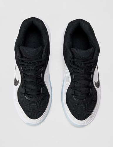 Nike Men Precision 8 MID Black/Black-White-ICE Blue Basketball Shoes 9 UK 4