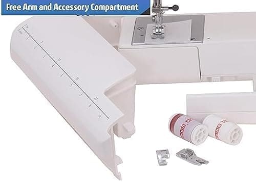 Automatic Stitch Magic Sewing Machine with 57 Stitch Function(White And Blue) 3