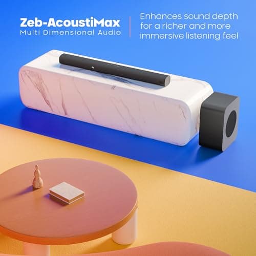 Zebronics Juke Bar 9890 1030W Soundbar 2026 Launch, 5.1.2 CH Surround Sound, Dolby Atmos, DTS X, BT v5.3, HDMI eARC, Optical in, Wireless Subwoofer, True Wireless Rear Satellites, 5 Driver Soundbar 4