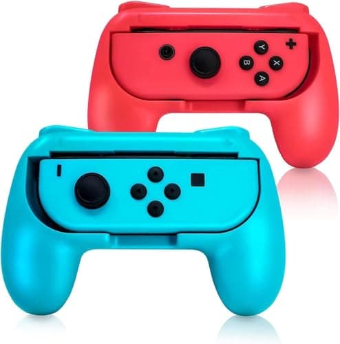 OIVO INDIA X DOBE Nintendo Switch More Comfortable Joy-Con Controller Grips For Nintendo Switch TWIN PACK (Red and Blue)
