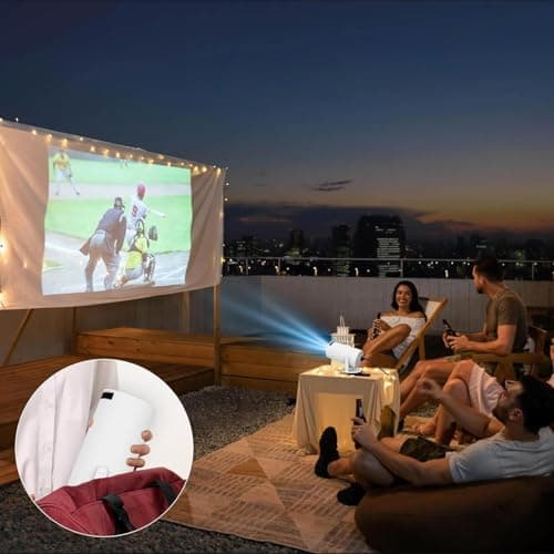 Steepify Portable Mini Projector, 4k Support 720p Resolution Full HD Projector, Remote Controller Portable Projector WiFi 5G BT 5.0, Cinema Projector Compatible/Android 2
