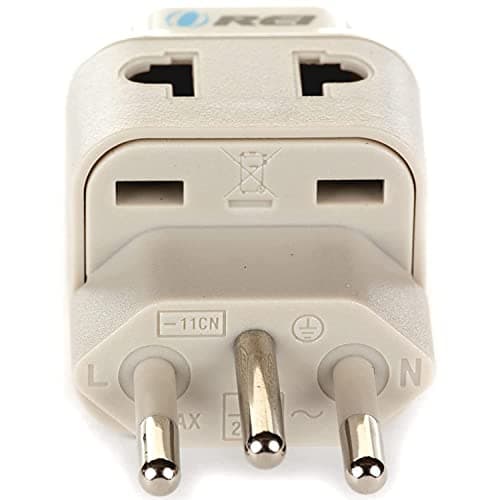 OREI India to Brazil (Type N) Travel Adapter Plug - 2 in 1 - CE Certified - RoHS Compliant - White Color (DB-11C) 5