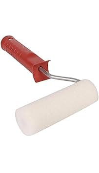 JEM Hardware MART Small RED Colour Foam Roller Brush for Wall Painting Form Roller Brush for Wall Painting Paint Roller