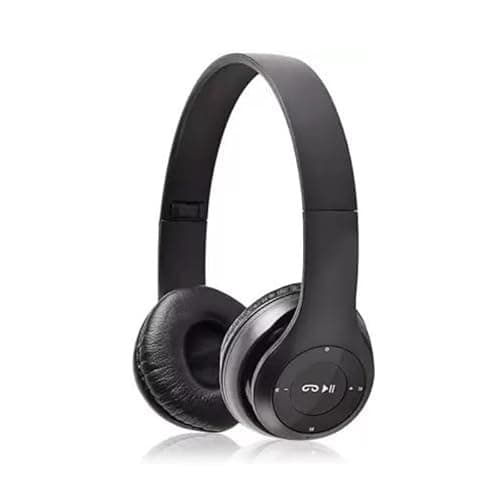 P47 Wireless Portable Gaming Headphone Microphone Stereo Card Support Bluetooth Headset (Black)