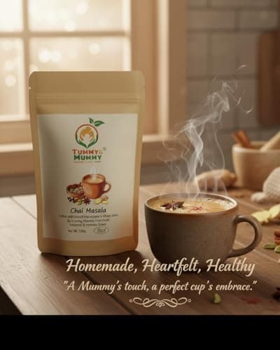 TUMMY & MUMMY Premium Chai Masala 100gm | Authentic Indian Spice Blend for RestaurantStyle Kadak Chai | Homemade Aromatic Tea Spice 4