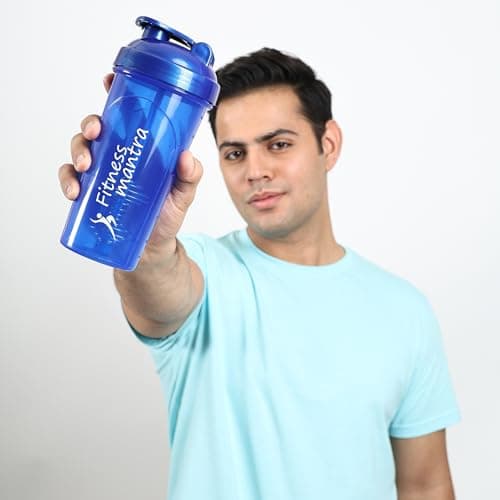 Fitness Mantra® 700ml Classic Shaker Bottle for Men & Women [Capacity 700 ml (Navy Blue, 700ml)