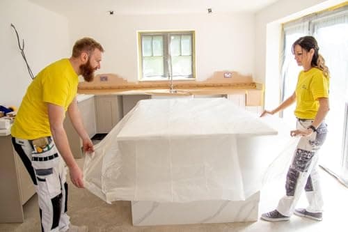 Blue Max Plastic Dust Cover Sheet (12W x 21L ft) – Heavy Duty Poly Sheet for Furniture, Floor, AC, Fridge, Car, Bike – Multipurpose Drop Cloth for Painting, Outdoor, Sun & Rain Protection 6