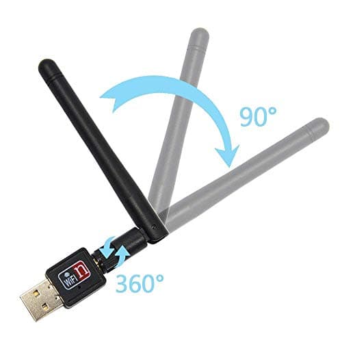 Xtra High Speed 900Mbps WiFi Adapter Wireless Network Adapter Mini USB 2.0 Port Wireless WiFi Adapter 802.IIN with Antenna for Windows XP/Vista/ WIN7/ WIN8/ Linux/MAC(Latest Gen 2019) 5