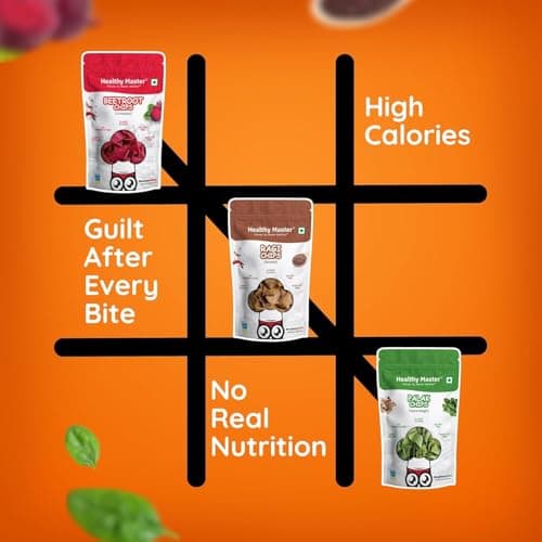 Healthy Master High Protein Chips Combo 210g (7x30g) | Vegan & Gluten Free Snacks | No Preservatives | Made with Ragi, Quinoa, Oats, Beetroot, Palak, Jowar & Soya | No Palm Oil 5