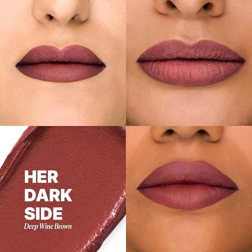 Iris Cosmetics Matte Liquid Lipstick – Made Her Do It – Her Dark Side (Deep Wine Brown) | Transfer-Proof, Smudge-Proof, Long Lasting, High Pigment, Lightweight, Smooth Matte Finish Lip Color 2