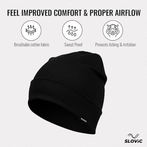 Slovic Helmet Skull Cap for Men [Pack of 2] | Hair Cover Beanie Cap for Men | Lightweight & Washable Helmet Cap for Bike | Cycle & Bike Accessories all | Ideal for Biking, Cycling & Sports | Free Size 3