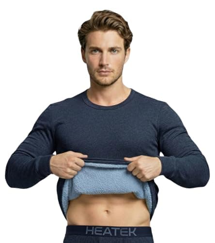 Lux Cozi HEATEK Men's Round Neck Blue Thermal Top_HEATEK_888_FSO_BLU_100_1PC