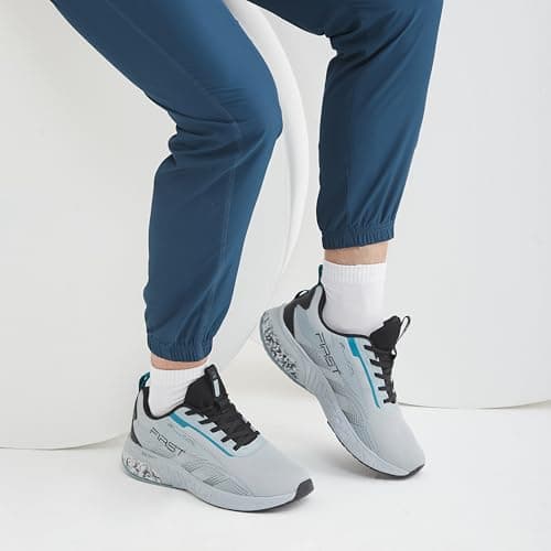Campus Men's First Running Shoes L.Gry/BLK - 9UK/India 3