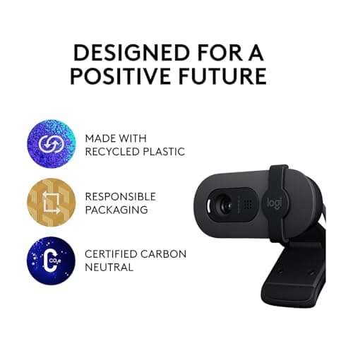 Logitech 960001580 Brio 100 1080p Full HD Webcam (Graphite) 4