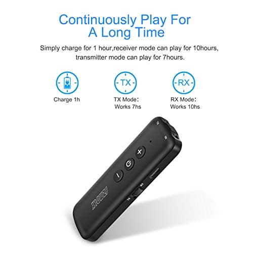 Bluetooth 5.3 Transmitter 3 in 1,Bluetooth Receiver,Wireless Adapter, Bluetooth Audio Adapter with 3.5mm AUX Stereo Output for TV, PC, car, Headset, Headphone, Earphone, Earbud 4