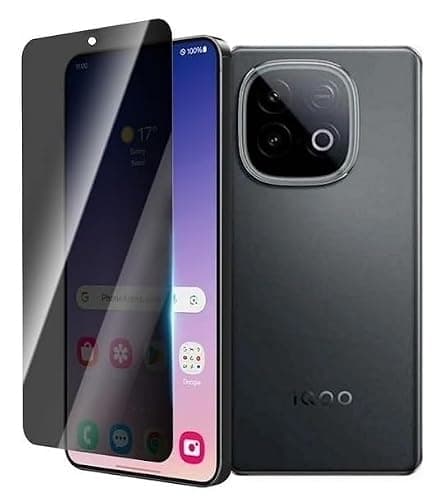 MOBIKTC Privacy Tempered Glass Screen Protector Guard For iQOO Neo 10 5G | 1 Pack Front Glass | Black
