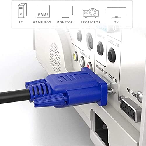JGD PRODUCTS Male to Male VGA Cable 1 Meter, Support PC/Monitor/LCD/LED, Plasma, Projector, TFT, Blue 3