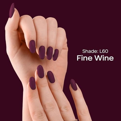 FACES CANADA Ultime Pro Splash Luxe Nail Enamel - Fine Wine (L60), 12ml | Glossy Finish | Quick Drying | Long Lasting | High Shine | Chip Defiant | Even-Finish | Vegan | Non-Toxic | Ethanol-Free 4