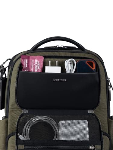 scarters Terminal- 16” Spacious Multi Compartment Backpack Laptop Bag | 24 Litres | (Olive Green) 5