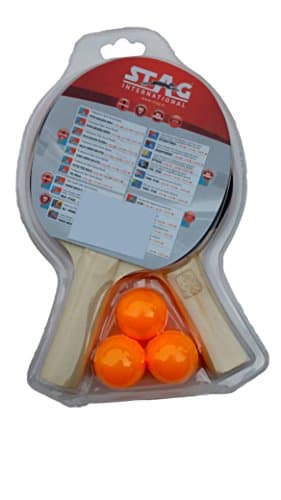 Stag 1 Star Table Tennis Play Set (2 Bats and 3 Balls) Height 25 Centimeters Beam Width 15cm 3