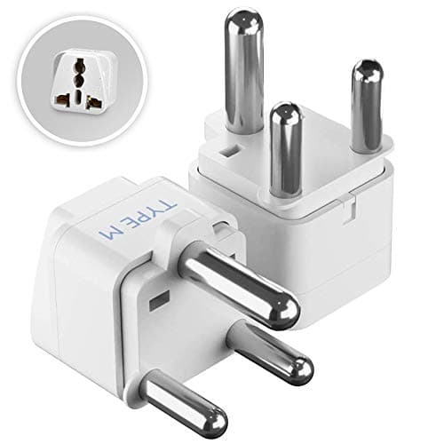 Ceptics India to South Africa, Botswana, Namibia & More (Type M) Travel Adapter Plug - CE Certified - RoHS Compliant - 2 Pack (GP-10L-2PK)