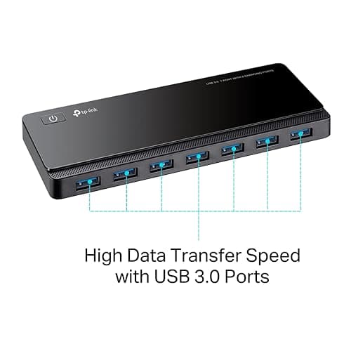 TP-Link UH720 USB Hub, 7-Port Docking Station with Extra 2X 2.4A Ultra Fast Charging Ports, 10x Data Transfer Speed up to 5Gbps, 1m USB3.0 Cable, Compatible with Windows, Mac OS X and Linux Systems 2