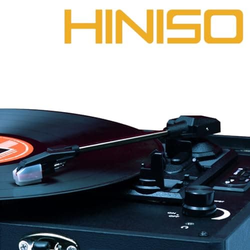 Hiniso T316 Vinyl Record Player with 2-Way Bluetooth | Portable 3-Speed Turntable with Built-in Speakers | Convert Vinyl/USB/SD to MP3 | AUX, RCA, Headphone Jack | Vintage Suitcase Design 5