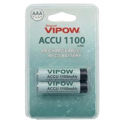 AAA Rechargeable Batteries (Pack of 2) | 1100mAh High-Capacity Ni-CD | 1.2V Triple A Cells for TV Remote, AC Remote, and Wireless Mouse