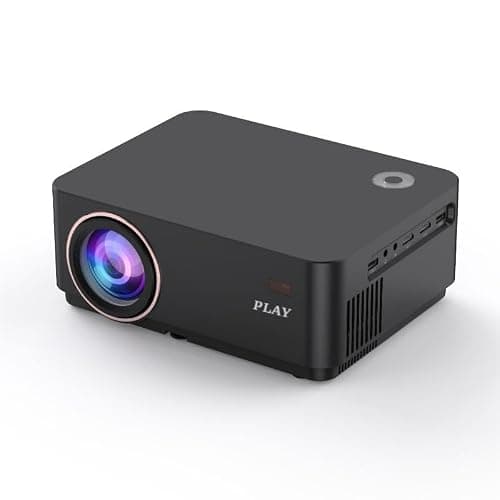 PLAY MP1 Pro 4K 8K Projector, 500 ANSI Lumens, Portable Projector with Native 1080p, Smart Android OS, Portable Cinema with Electric Keystone & Bluetooth 5.0, Screen Mirroring, 2x5W Speakers 3