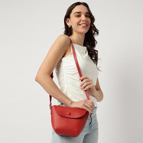 Fastrack Catch Me If You Can Sling Bag for Women | Small Size with Flap and Button Lock, Adjustable Strap | Stylish, Functional Sling Bag for On-the-Go 2