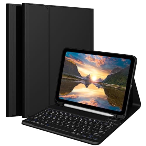 Ocricll Case with Keyboard for Samsung Galaxy Tab A9 Plus / A9+ (Black)