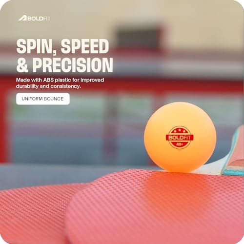 Boldfit High Performance Table Tennis Balls - 40+ 3 Star ABS Plastic TT Balls for Professional Match, Ping Pong for Kids & Adults Training, Orange (3 Pcs) 3