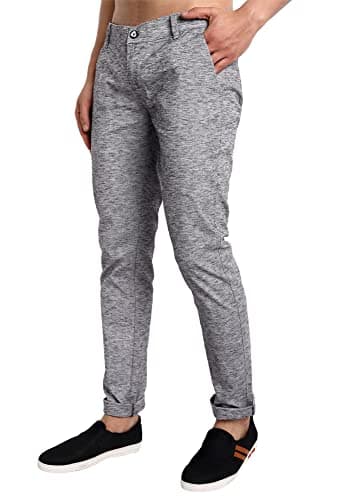 Majestic Man Slim Fit Formal Trousers for Men (Grey Black,34) | Rise Style: Mid Rise 3