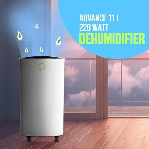 ADVANCE Home Dehumidifier 11 Litre, 220 Watt Area Covered 350Sq feet Sutable for fungus). Absorbs moisture I Clothes dryer 5