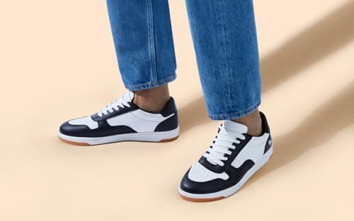Neeman's The Hipster Shoes for Men | Casual Sneakers for Men | Stylish, Comfortable and Lightweight Color Pop Sneakers | TPP Sole Men's Sneakers | Party Shoes for Men | Black & White, UK10 3