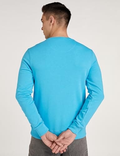 Amazon Brand - Symbol Men's Regular fit Solid Sweatshirt (AW18MNSSW01F_Aqua Blue_Large) 2