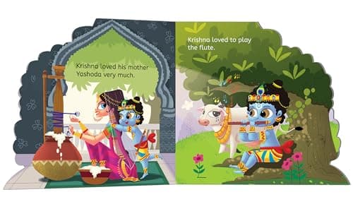 My First Shaped Board Book: Illustrated Lord Krishna Hindu Mythology Picture Book for Kids Age 2+ (Indian Gods and Goddesses) 4