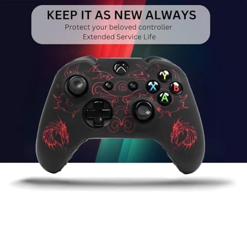 OIVO INDIA Black Dragon Design Controller Silicone Cover Case Xbox Controller Skin Anti Slip Protective Case Sleeve Compatible for Xbox X/S Controller Remote 5